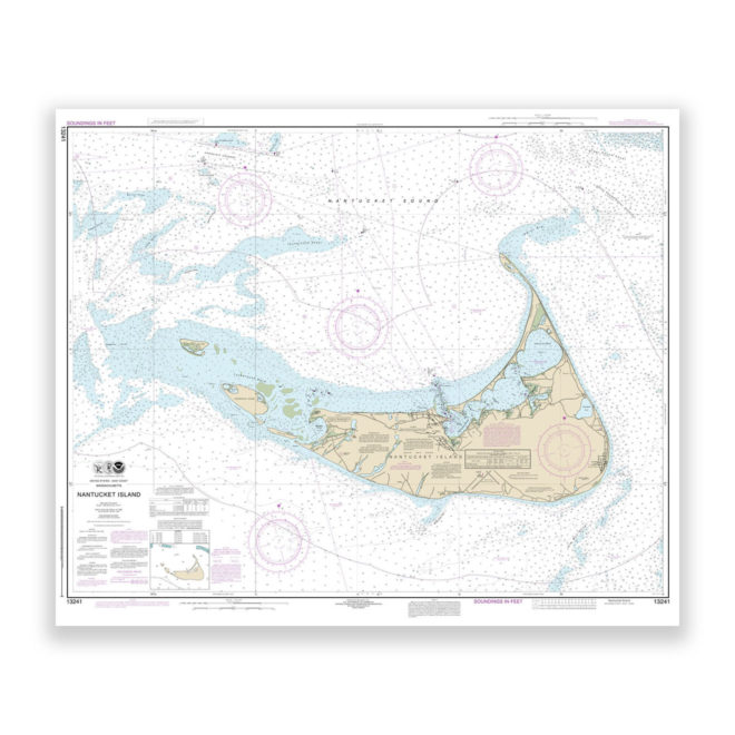 Nantucket, Massachusetts Nautical Chart Reproduction