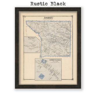 Ashby, Massachusetts Antique Map Reproduction