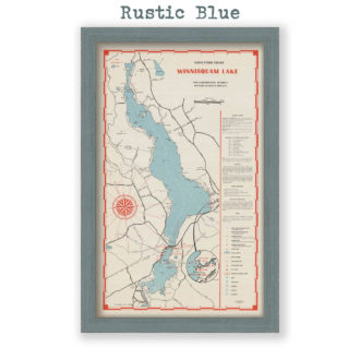 Lake Winnisquam, New Hampshire Antique Nautical Chart Reproductional