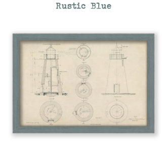 Havre de Grace Lighthouse, Maryland Antique Architectural Plan Reproduction