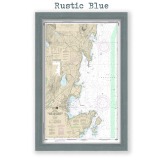 Camden, Rockport and Rockland, Maine Nautical Chart Reproduction