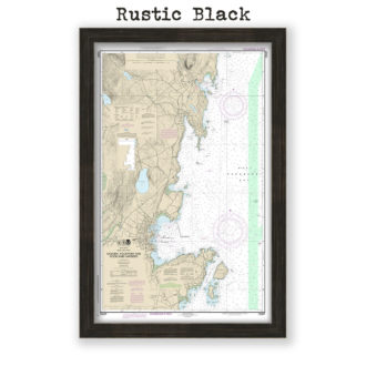 Camden, Rockport and Rockland, Maine Nautical Chart Reproduction