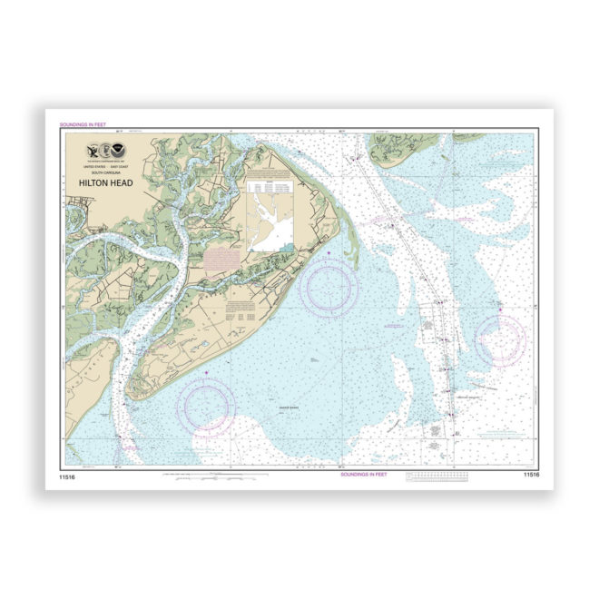 Hilton Head, South Carolina Nautical Chart Reproduction