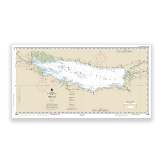 Oneida Lake, New York Nautical Chart Reproduction