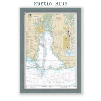 Mobile, Alabama Nautical Chart Reproduction