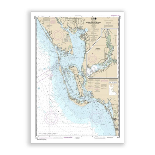 Sanibel Island and Captiva, Florida Nautical Chart Reproduction