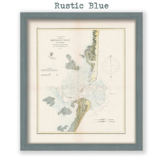 Barnegat Inlet, New Jersey Antique Nautical Chart Reproduction