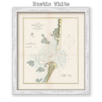 Barnegat Inlet, New Jersey Antique Nautical Chart Reproduction