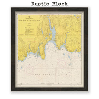 Niantic and Old Lyme, Connecticut Antiique Nautical Chart Reproduction