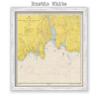 Niantic and Old Lyme, Connecticut Antiique Nautical Chart Reproduction