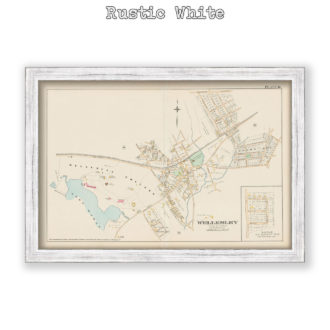 Wellesley College, Massachusett Antique Map Reproduction