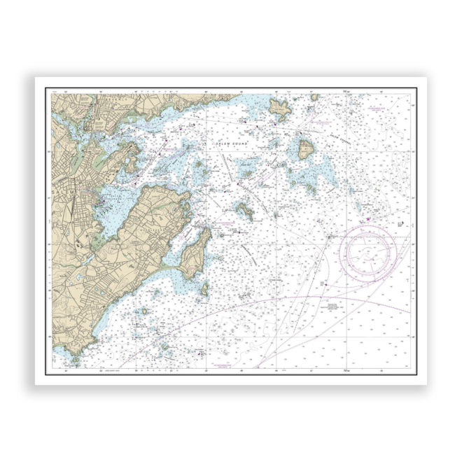 Marblehead Harbor, Massachusetts Nautical Chart Reproduction