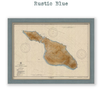 Santa Catalina Island, California Antique Nautical Chart Reproduction