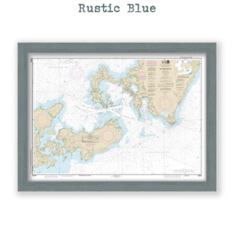 Woods Hole, Falmouth, Massachusetts Nautical Chart Reproduction