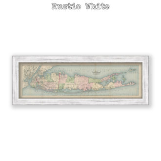 Long Island, New York Antique Map Reproduction