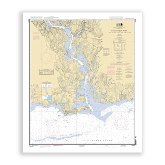 Connecticut River Nautical Chart Reproduction