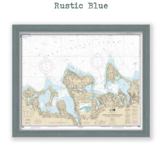 Oyster and Huntington Bays, New York Nautical Chart Reproduction