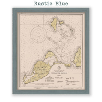 Cuttyhunk Harbor, Massachusetts Antique Nautical Chart Reproduction