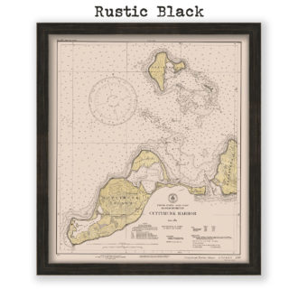 Cuttyhunk Harbor, Massachusetts Antique Nautical Chart Reproduction