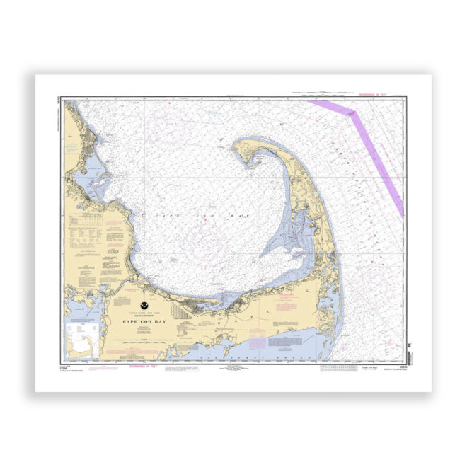 Cape Cod Bay, Massachusetts Nautical Chart Reproduction