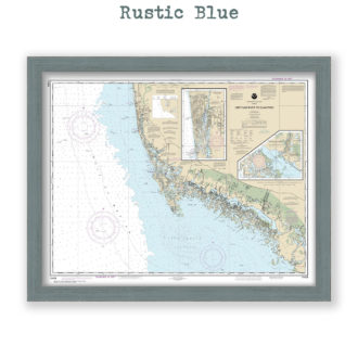 NAPLES and MARCO ISLAND, Florida Nautical Chart Reproduction