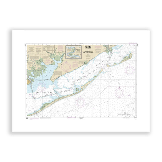 Carrabelle to Apalachicola Bays, Florida Nautical Chart Reproduction