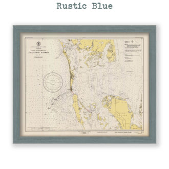 Gasparilla Island, Florida Antique Nautical Chart Reproduction