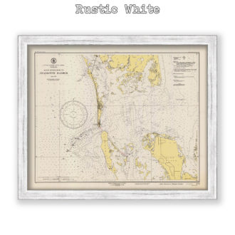 Gasparilla Island, Florida Antique Nautical Chart Reproduction