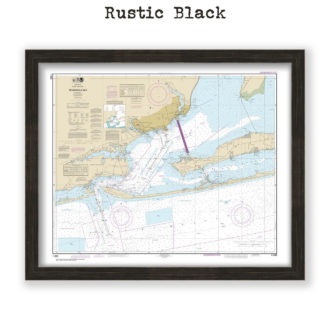 Pensacola Bay, Florida Nautical Chart Reproduction