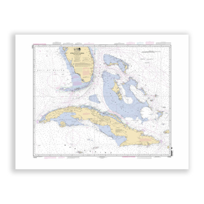 Straits of Florida Nautical Chart Reproduction