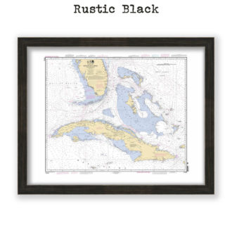 Straits of Florida Nautical Chart Reproduction