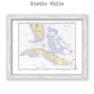 Straits of Florida Nautical Chart Reproduction