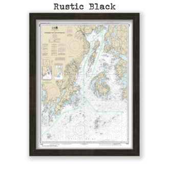 Penobscot Bay and Approaches, Maine Nautical Chart Reproduction