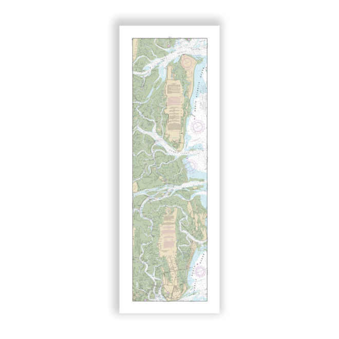 Saint Simon Sound, Georgia Nautical Chart Reproduction