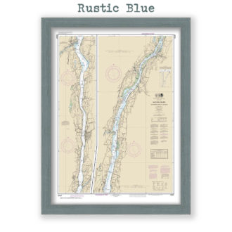 Hudson River - Wappinger, New York Nautical Chart Reproduction