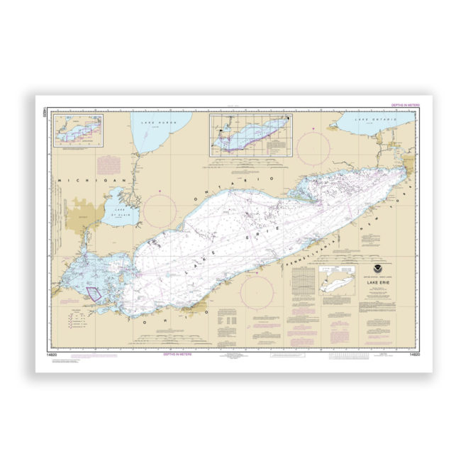 Lake Erie Nautical Chart Reproduction