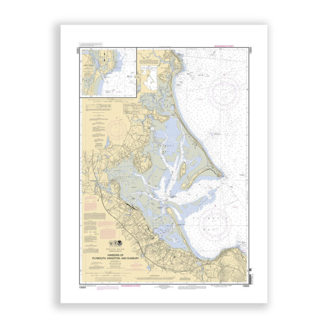 Plymouth, Kingston and Duxbury - Green Harbor, Massachusetts Nautical Chart Reproduction