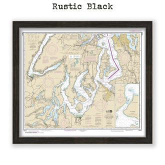 Puget Sound - Southern Part, Washington Nautical Chart Reproduction