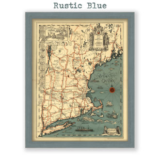 New England Antique Map Reproduction