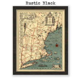 New England Antique Map Reproduction