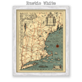 New England Antique Map Reproduction