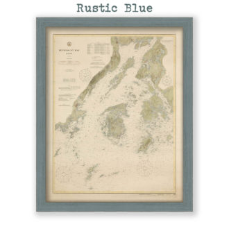 Penobscot Bay, Maine Antique Nautical Chart Reproductional