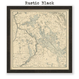 Lake Winnipesaukee, New Hampshire Antique Map Reproduction