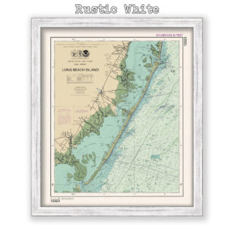 Long Beach Island, New Jersey Nautical Chart Reproduction