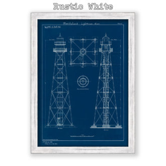 Marblehead Light Tower, Massachusetts Antique Architectural Plan Reproduction