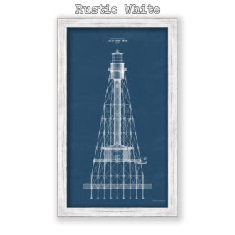 Alligtor Reef Light Tower, Florida Antique Architectural Plan Reproduction