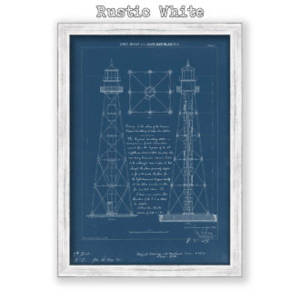 Cape San Blas Lighthouse, Florida Antique Architectural Plan Blueprint Reproduction