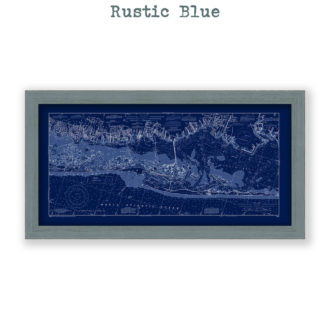 Fire Island, New York Blueprint Nautical Chart Reproduction