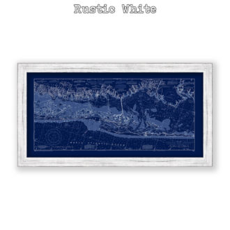 Fire Island, New York Blueprint Nautical Chart Reproduction