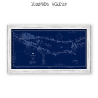 Oneida Lake, New York Blueprint Nautical Chart Reproduction